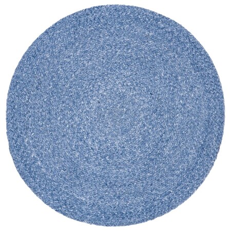 Safavieh 5 x 5 ft. Braided Hand Loomed Round Area Rug, Blue BRD800M-5R